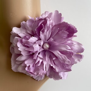 Purple flower brooch pin purple flower pin shoulder corsage women’s flower brooch pin gifts for her wedding accessories purple pin size 5”
