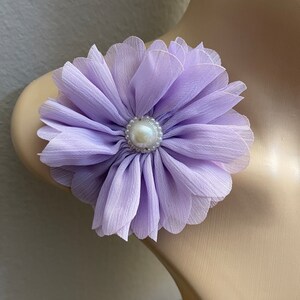 Lavender flower brooch pin party flower pin women’s flower dress pin accessories lavender flower brooch purple jumpsuit flower pin size 3.5”