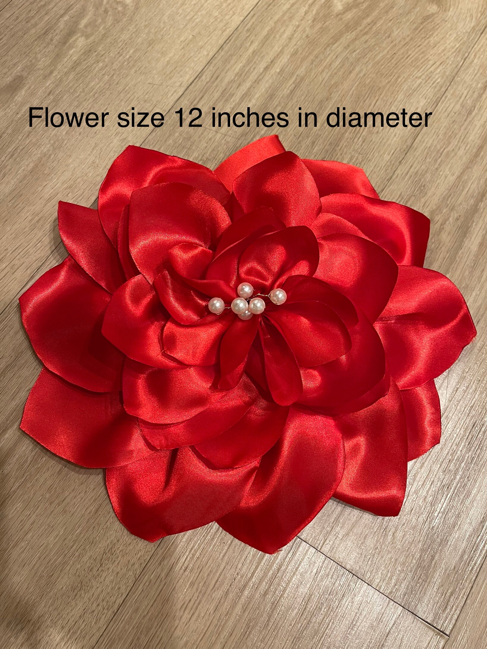 Large Red Flower Brooch Pink Large Pin Flower Shoulder