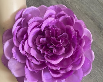 Oversized  purple flower brooch pin oversized brooch pin purple flower pin summer flower  pin shoulder corsage pin flower size 10”