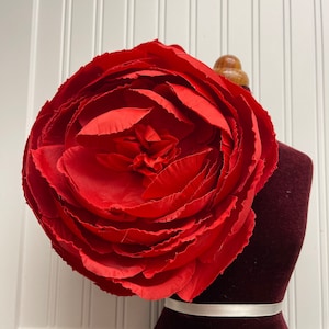 Large red flower brooch pin shoulder corsage oversized flower brooch pin red flower brooch party flower pin wedding accessories brooch pin
