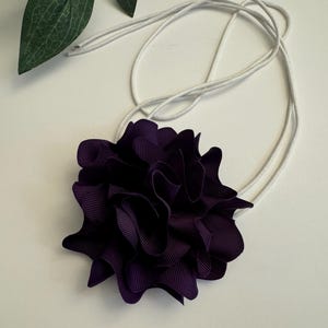 Purple flower choker necklace purple rose flower choker for women rose flower choker purple flower for neck bohemian necklace floral choker