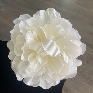 Off white flower brooch pin peony flower pin brooch party flower pin wedding accessory bridal   flower brooch pin size 6.5”