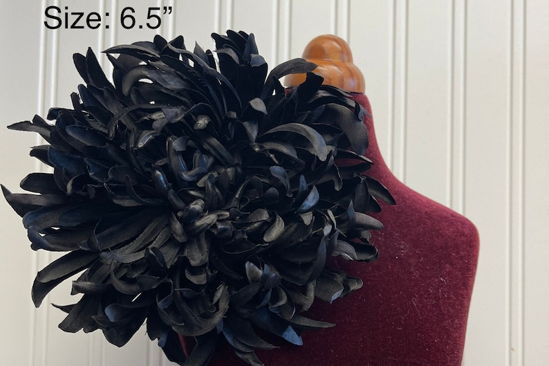 Grande broche fleur noire pince à cheveux fleur noire fleurs épingles broches grande fleur grande broche accessoires femme grande 6 fleur noire image 3