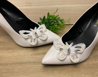 Butterfly shoe clips bridal shoe clips wedding shoe clips butterfly shoe clip gifts for her wedding accessories shoe clips for woman