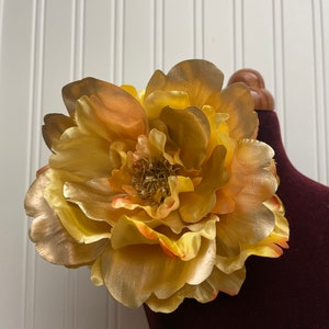 6.5” Large yellow flower brooch pin yellow flower hair clips brooches shoulder corsage flower pin flower brooch wedding accessory bridal