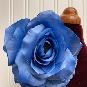 Blue large flower brooch pin flower brooch pin shoulder corsage large blue flower blue rose pin brooch flower pins womens hair accessories