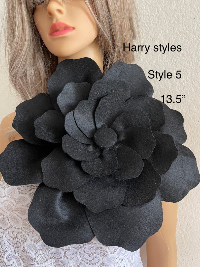 Grande broche fleur noire pince à cheveux fleur noire fleurs épingles broches grande fleur grande broche accessoires femme grande 6 fleur noire image 6