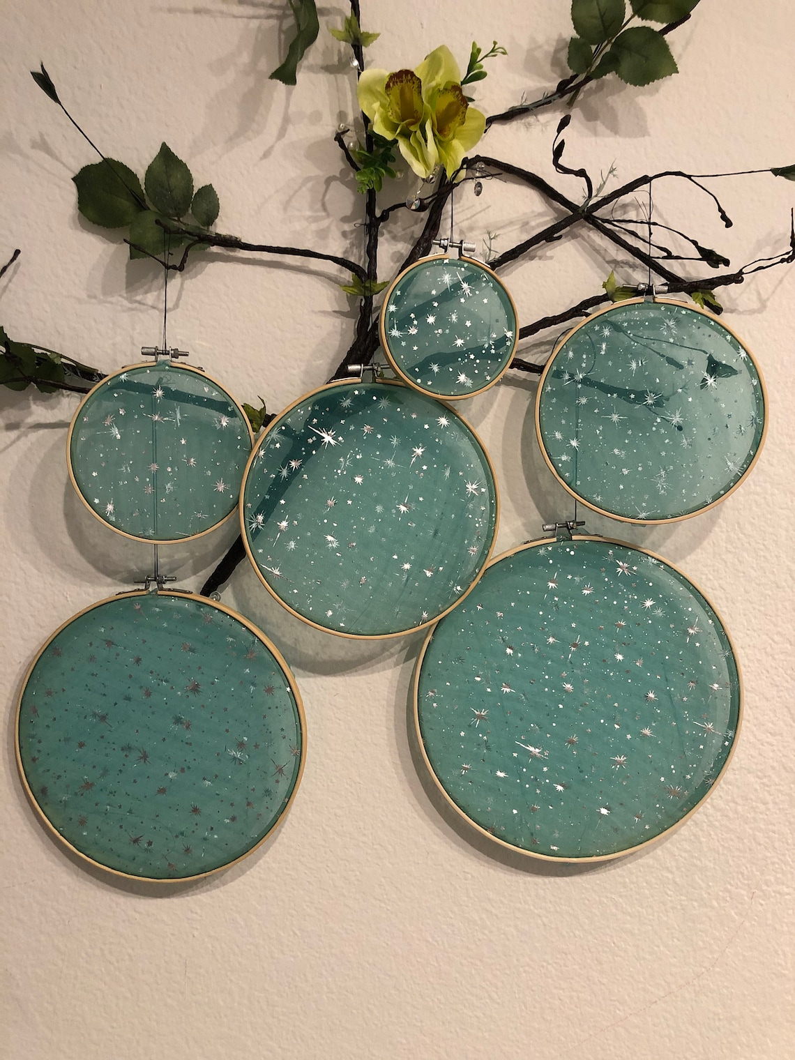 Teal Wall Art Teal Decor Wall Hangings Wall Hanging Art Etsy UK