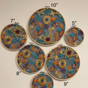 Embroidery wall decor flower wall art wall hanging decorations flower wall covering wall hangings wall covering embroidery cloth home decor