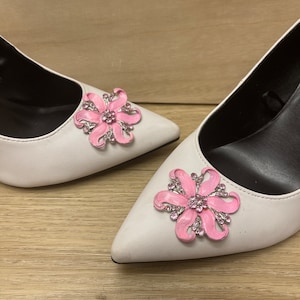 Pink flower shoe clip pink shoe clips for women flower shoe clip pink shoe clips gifts for her wedding shoes accessories floral shoe clip