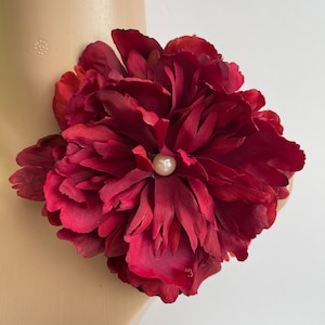 Broche fleur bordeaux épingle corsage épaule broche fleur automne accessoires épingles corsage épaule fleur accessoires épingles fleur pour femmes