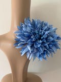 8” blue  flower brooch pin flower pin flower brooch blue large blue flower pin Mother’s Day gifs women’s blue flower brooch  accessories