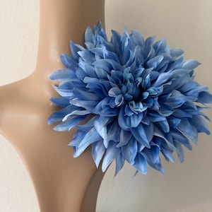 8” blue  flower brooch pin flower pin flower brooch blue large blue flower pin Mother’s Day gifs women’s blue flower brooch  accessories