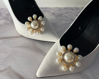 Pearl shoe clips Pearl shoe for women Pearl shoe clips wedding  Pearl shoe charms wedding accessories bridesmaids gift bridal accessories