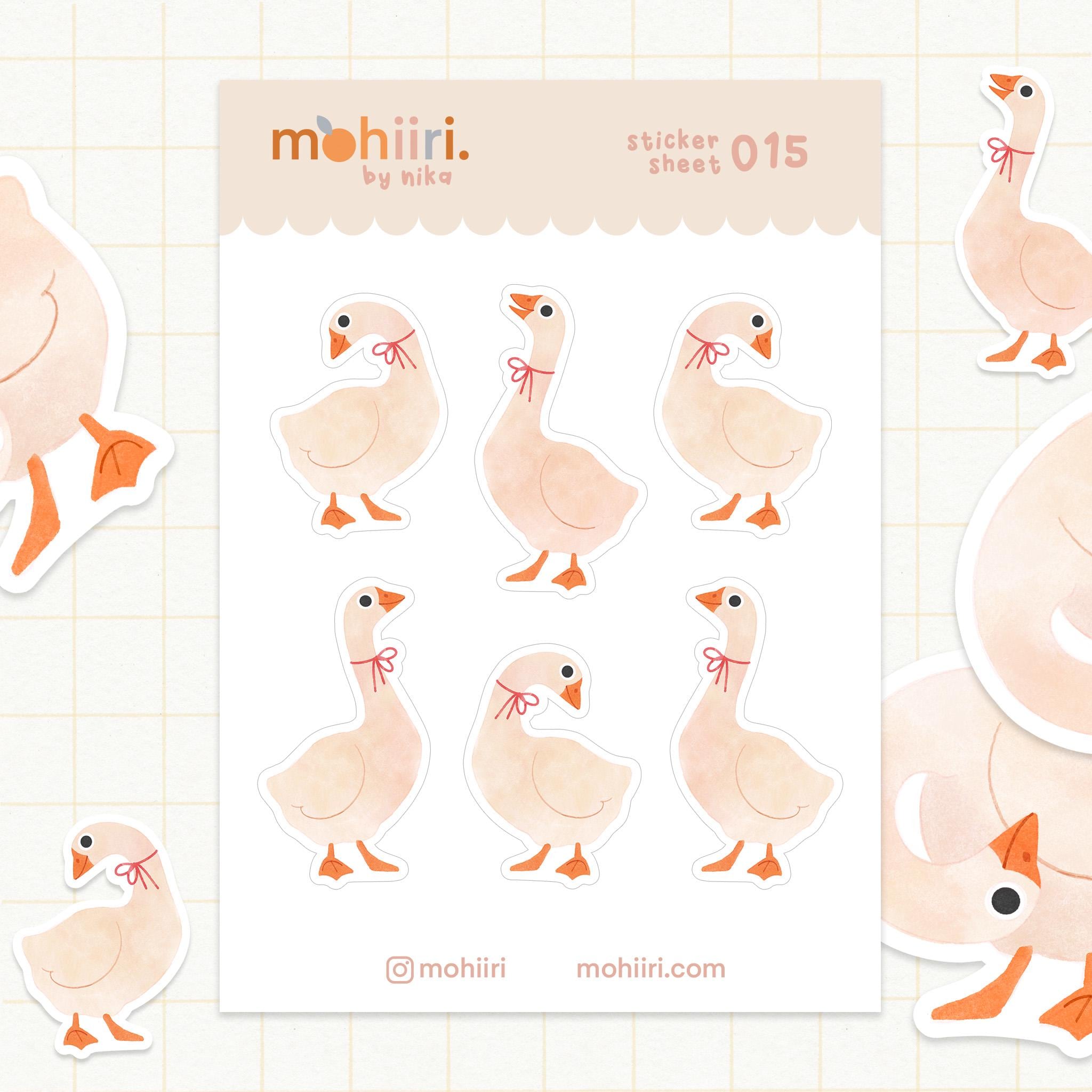 Sticker Printable Goose Goofy Goose - Sticker Sheet, Matte Vinyl - for Journaling, Collection ...
