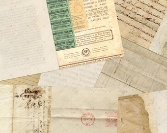 Neutral Old Paper v2, Junk Journal Pages, Junk Journal Kit, 8.5x11 inch, Vintage, Digital Download, Printable Paper 6-Pack, Scrapbooking