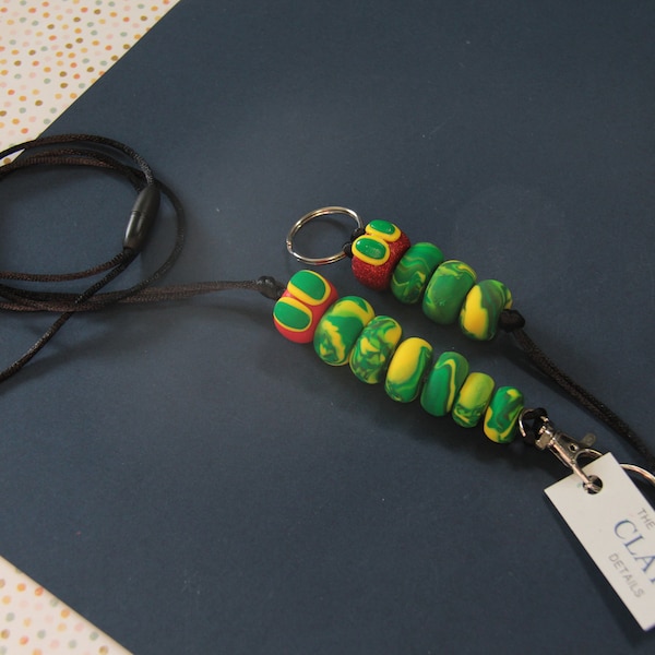 The Hungry Caterpillar Polymer Clay Lanyard/Keyring/Clip On/ Eric Carle