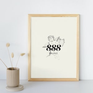 888 Angel Number Print Poster | Download, Digital Printable, Spiritual Energy Wall Art, Aesthetic, Hypebeast, Affirmation, Manifest