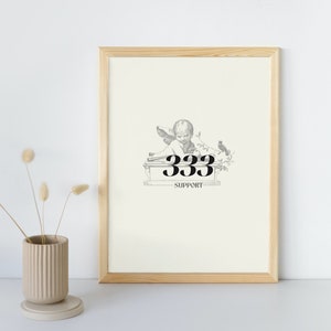 333 Angel Number Print Poster | Download, Digital Printable, Spiritual Energy Wall Art, Aesthetic, Hypebeast, Affirmation, Manifest
