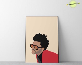R&B 'Illustration' Print, Digital Printable, Music Print, Wall Art, Hip Hop, Home Decor, Gift, Hypebeast, Downloadbare Poster