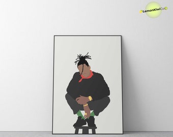 Hip Hop 'Illustration' Print, Digital Printable, Music Print, Wall Art, Hip Hop, Home Decor, Gift, Hypebeast, Downloadbare Poster