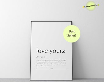 Love Yourz - J. Cole 'Lyric' Printable, Digital Wall Art, Rap Artwork, Rap Quotes, Hip Hop Poster, Home Decor, Hypebeast Print, Song Print