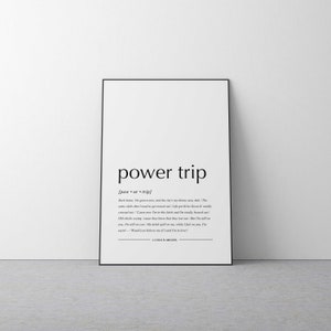 Power Trip - J. Cole &#39;Lyric&#39; Printable, Digital Print, Rap Artwork, Hip Hop Poster, Home Bedroom Decor, Hypebeast, Minimal Design, Gift