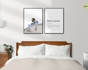 J. Cole 'fan Pack', Digital Printable, Love Yourz, Rap Lyric, Hip