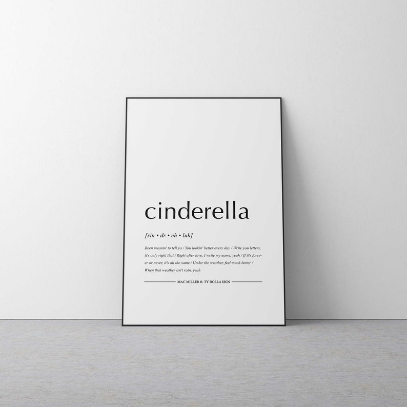 Cinderella Mac Miller Lyric Printable Wall Art Etsy Israel Cinderella Mac Miller Lyric Printable Wall Art Etsy Israel