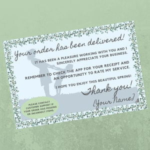 Personalized Thank You for Your Order Printable Card | Mother's Day