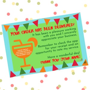Custom Cinco De Mayo Margarita Thank You Card Printable for Delivery Customer Orders