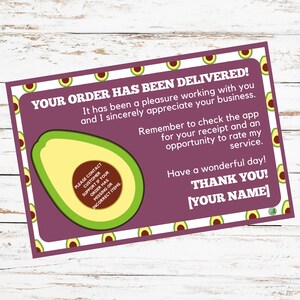 Personalized Thank You for Your Order Printable Card | Summer Avocado