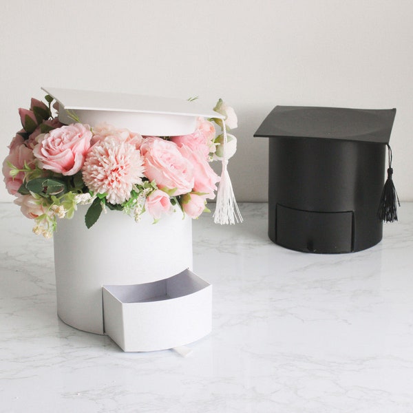 Graduation Flower Box With Drawer Etsy