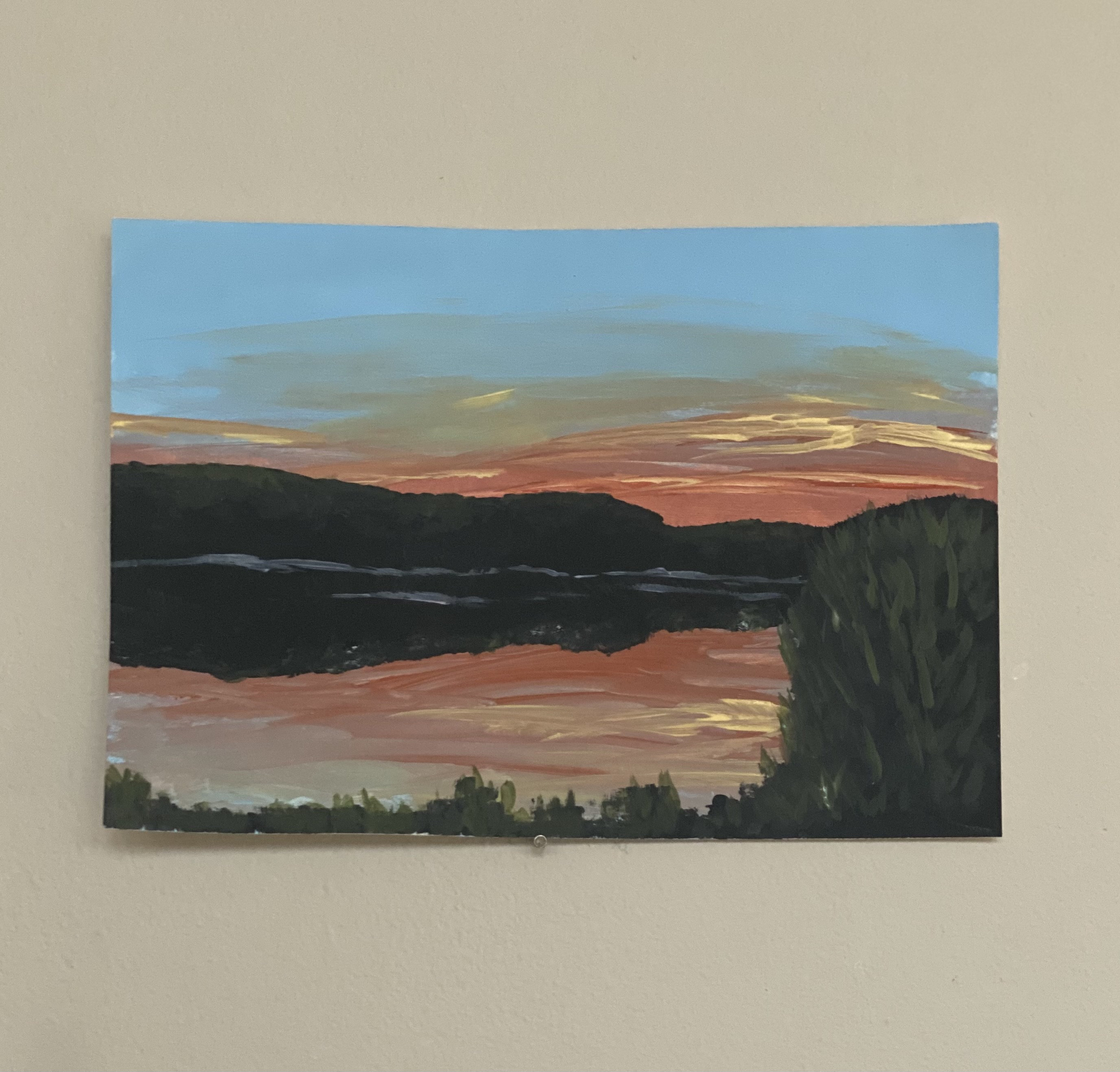 日本画夕焼け 美しい夕焼けの絵画 - Etsy 日本