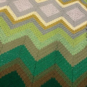 Emerald city crocheted blanket