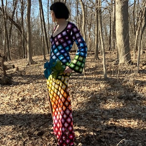 Rainbow crocheted dress