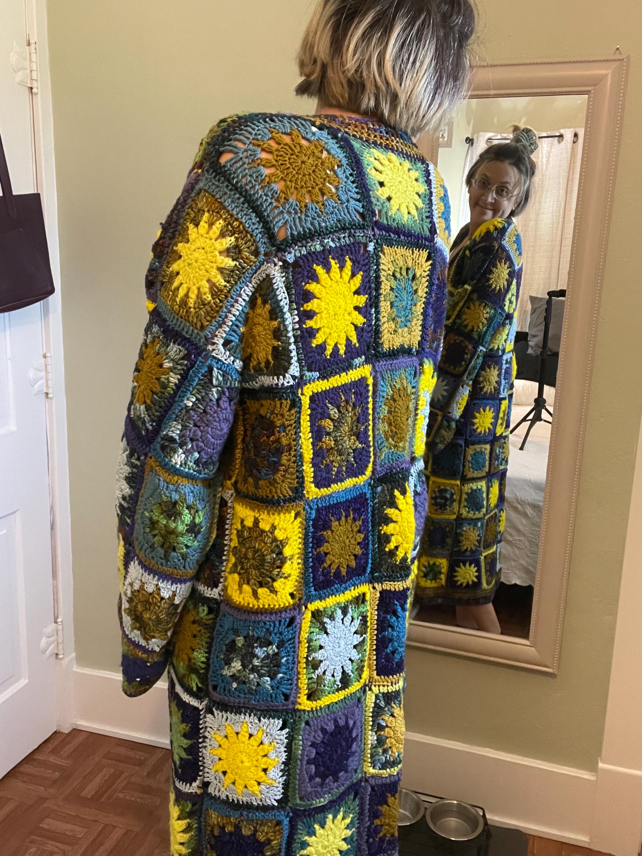 Sun Themed Celestial Crocheted Cardigan - Etsy