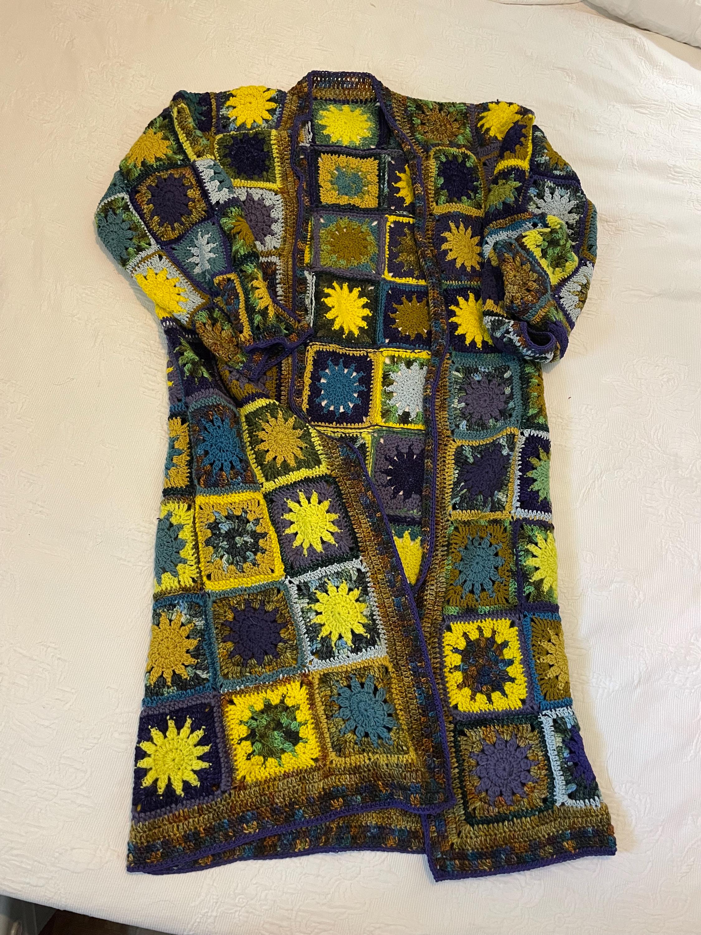 Sun Themed Celestial Crocheted Cardigan - Etsy