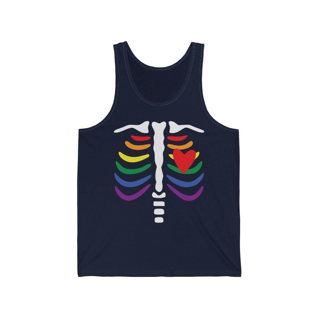 Ribcage Gay Rainbow Shirt Gay Pride 