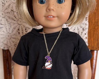 18 inch doll necklace: Halloween Gnome