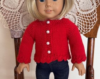 18 inch doll clothes: Scalloped Edge Sweater