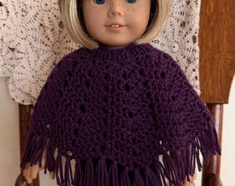 Crochet Chevron Doll Poncho: Fits 18-inch Dolls