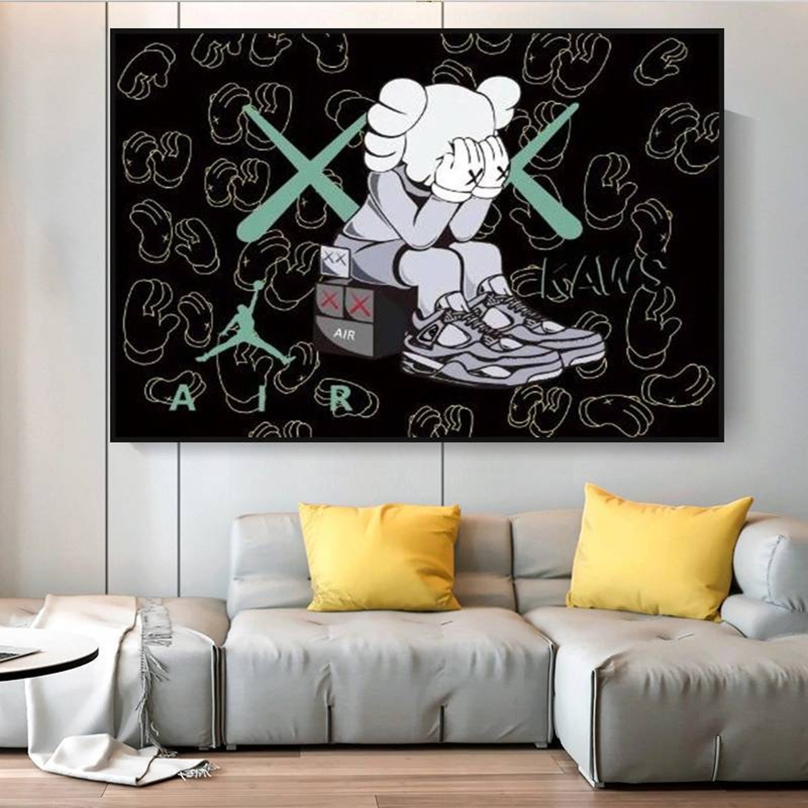 Kaws tapestry canvas Etsy