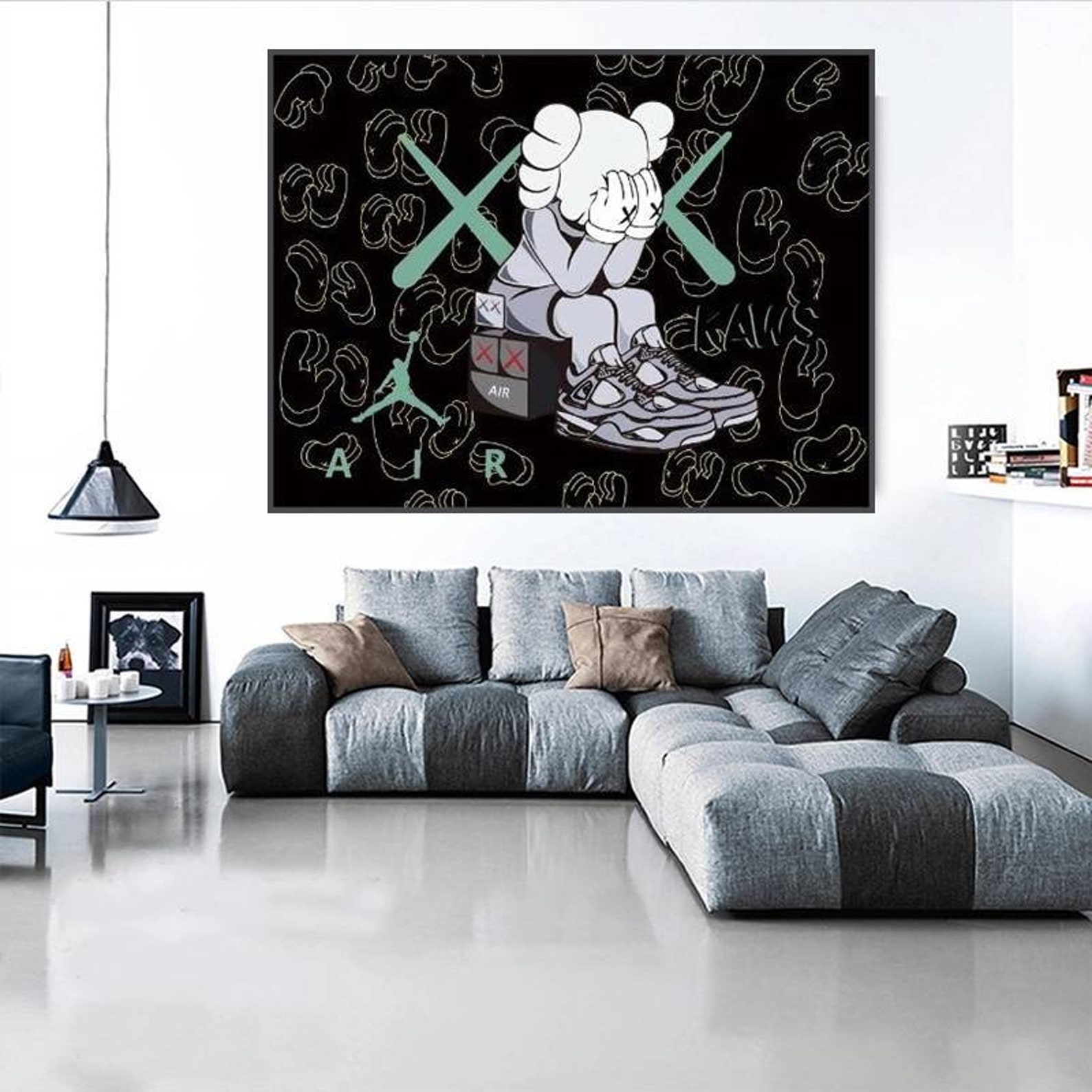 Kaws tapestry canvas Etsy