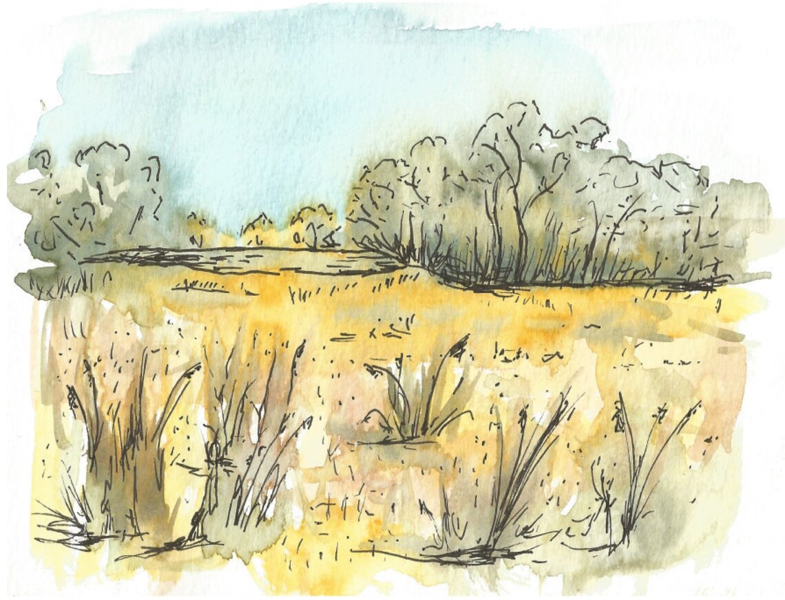 Landscape Greeting card Instant Download | Etsy