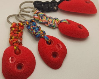 Llavero de paracord y agarre de escalada ROJO