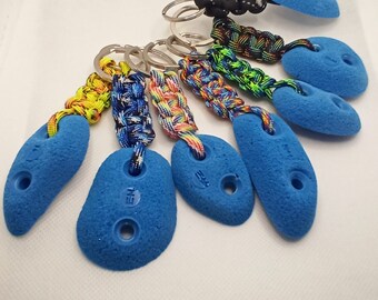 Llavero de paracord y agarre de escalada AZUL