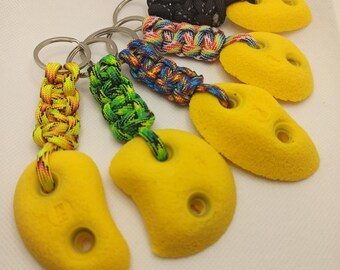 Llavero y agarre de escalada de paracord AMARILLO
