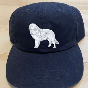 Embroidered Hat Baseball Cap with Great Pyrenees Dog and Custom Personalization Options